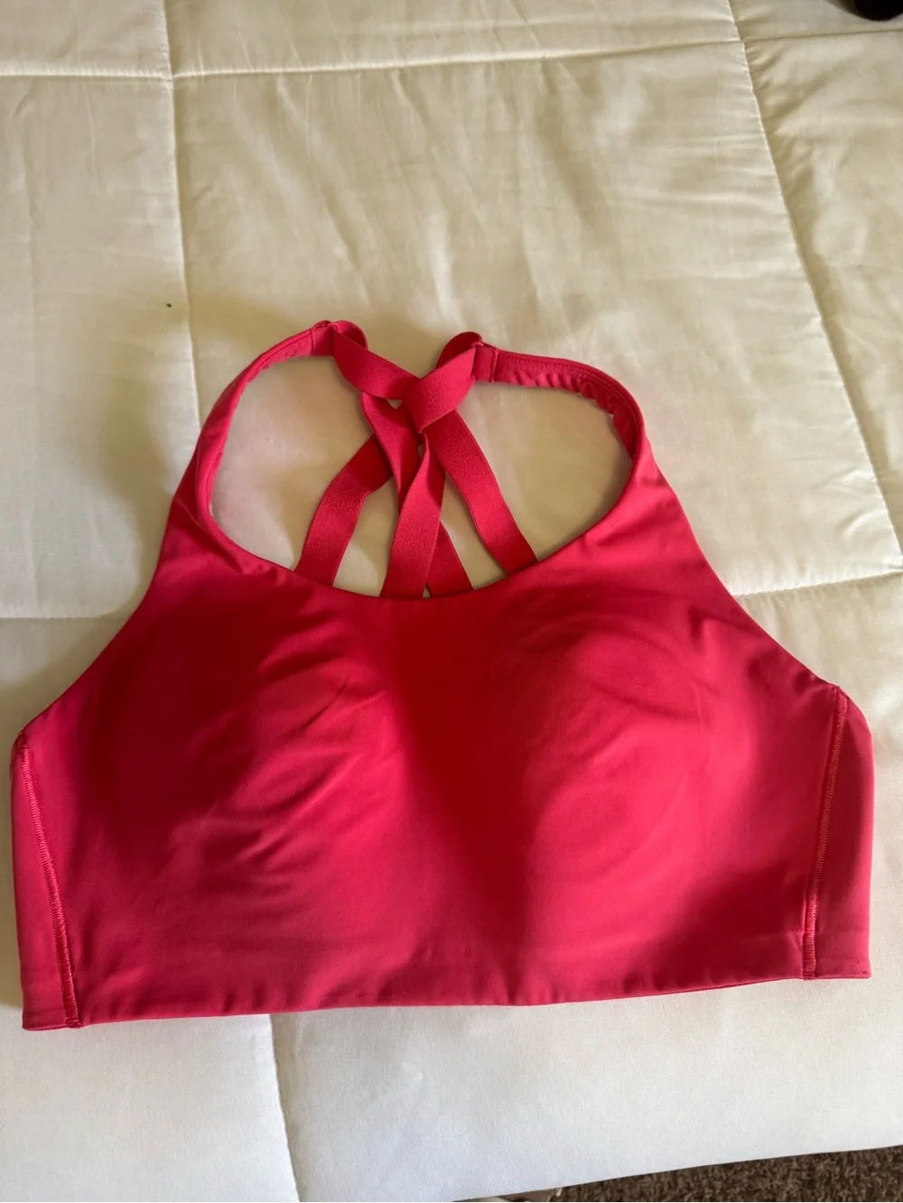 lululemon athletica Hot Pink High-Neck Strappy Sports Bra